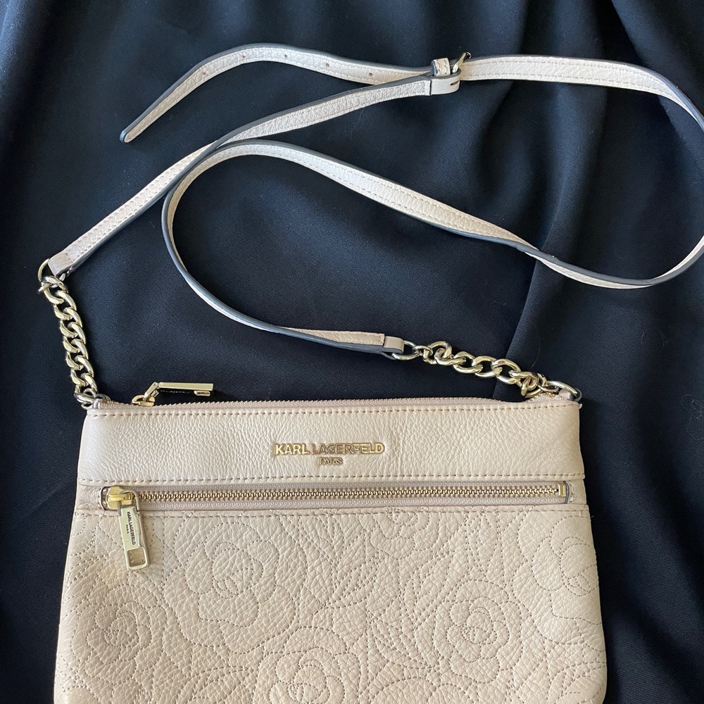 Karl Lagerfeld Beige Crossbody Bag